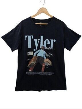 Tyler The Creator Black Gildan T-shirt Size Large Cotton Concert Unisex Tee